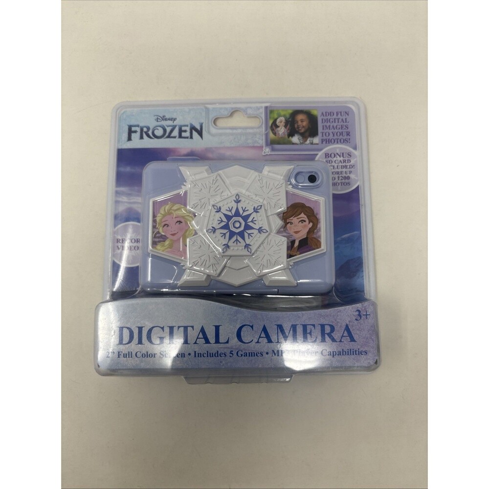 Disney Frozen Digital Camera 2” Full Color Screen Records Video 512MB SD Card